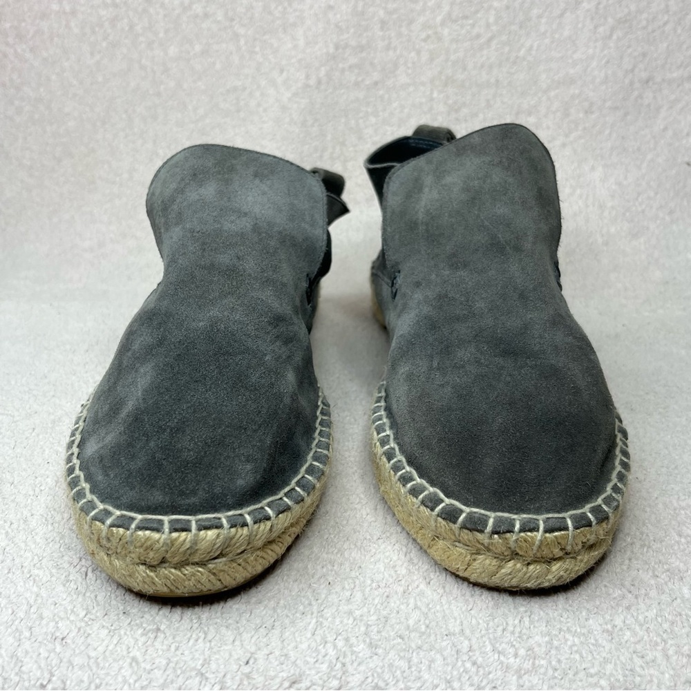 Vince Ronan Suede Slip/Pull On Espadrille Flat Ankle Booties Women’s 8 Gray Boho - Picture 7 of 12